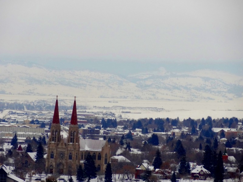 Historic Reeder's Alley in the Winter. Helena, Montana.