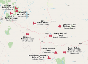 Montana National Forests Map - Discovering Montana