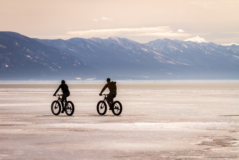 snow biking spots montana